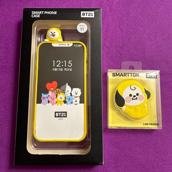 BT21 CHIMMY iPhone 11 ケース、スマートトック