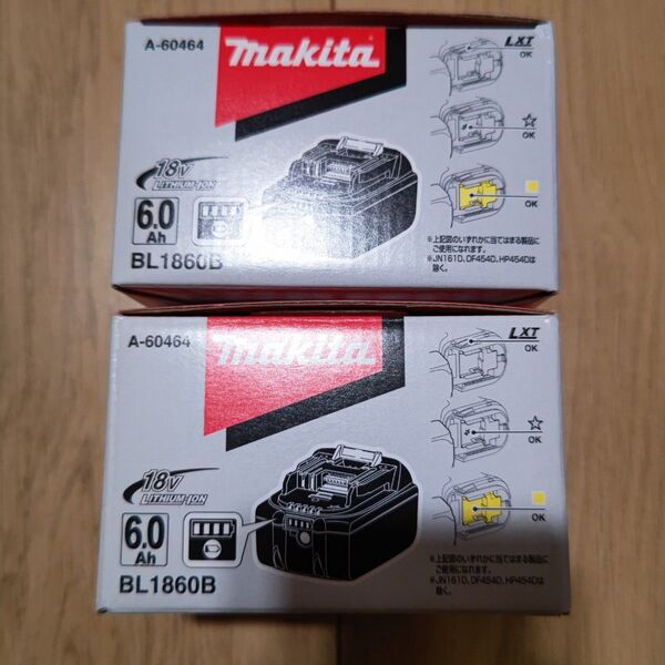 新品未使用品 箱付 2個セット マキタ BL1860B 18V makita バッテリー 純正 リチウムイオン 電動工具 正規品