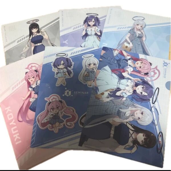 【フルコン】ブルーアーカイブ A4クリアファイル ローソン限定 全6種セット
