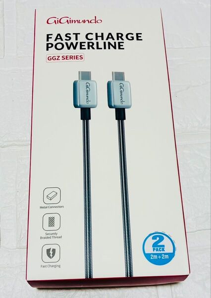 新品未使用 USBケーブル Type-C 2本セット 超高速