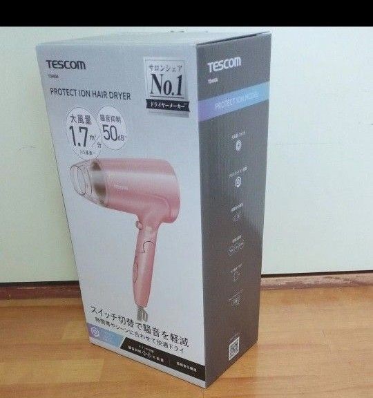 新品 TESCOM プロテクトイオンヘアドライヤー TD460A-P(ピンク)