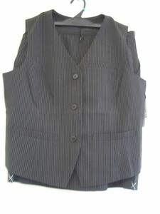  office work clothes . -stroke suit 3 point set black group stripe 15ABR76 [IY-510]