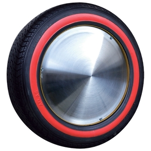 Tire wall toppers Red ribbon skinny