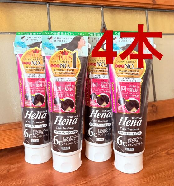 テンスター ヘナ カラートリートメント チャコールブラウン 250g 4本