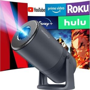 プロジェクター 家庭用 Android TV搭載 回転 小型 天井投影 21000LM 1080P WiFi6 クリスマス