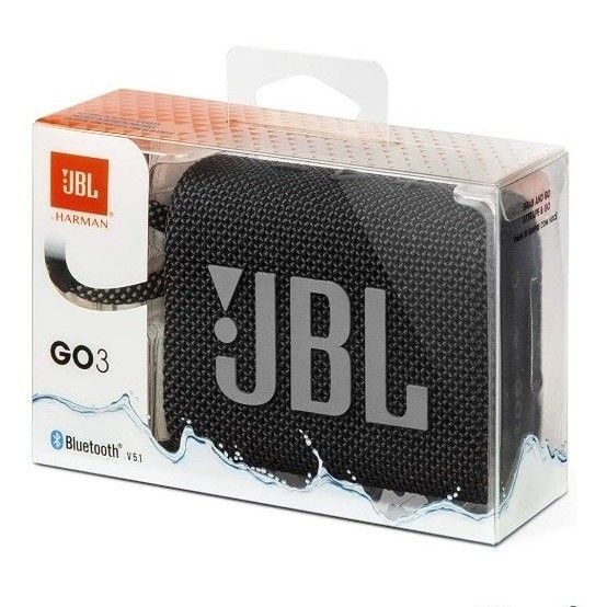 JBL GO3 Bluetoothスピーカーブラック USB C充電/防水/ポータブル