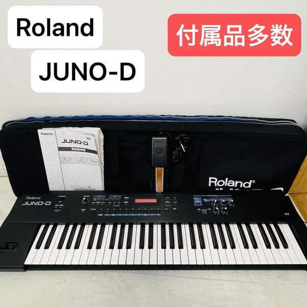 Roland JUNO-D シンセサイザー ソフトケース フットペダル付き 説明書 電源コード 廃盤