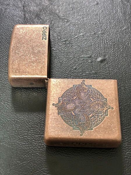 特価品 zippo 紋章 ブロンズ 外側ケース アウター 特殊加工 希少モデル 2022年製 ②