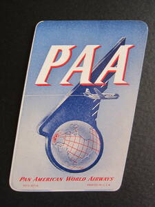 パンナム■PAN AM■PAA■PAN AMERICAN WORLD AIRWAYS■1950's前半■ラゲッジラベル