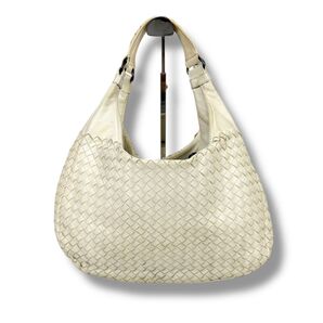 ボッテガヴェネタ BOTTEGA VENETA カンパーナ ホワイト 白 イントレチャートレザー ホーボー ソーホー 肩掛け