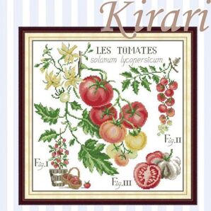 刺繍作成キット 大きなトマト 14CT 初心者 図面印刷あり クロスステッチ