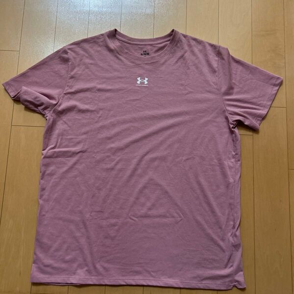 未使用品☆アンダーアーマー Tシャツ ピンク系 XL UNDER ARMOUR 半袖Tシャツ