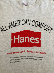 状態良好 90s ビンテージ Hanes ヘインズ ブランドロゴプリント Tシャツ S ★USA古着