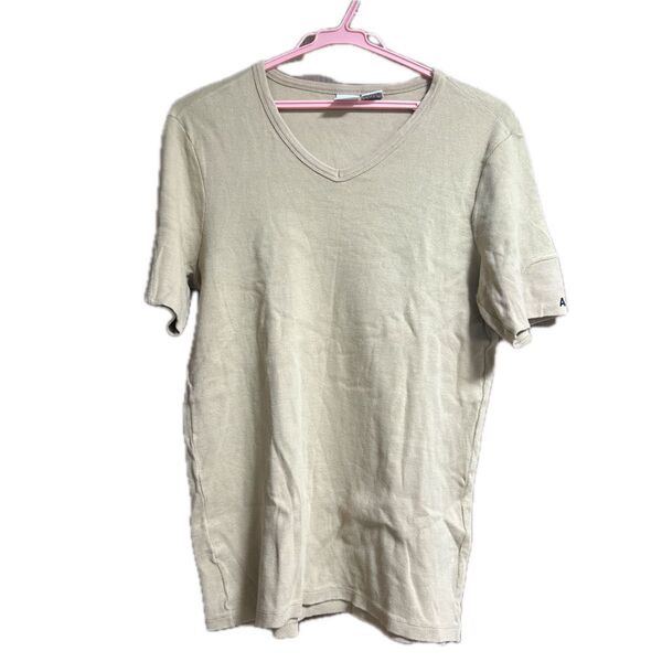 A|X ARMANI EXCHANGE VネックTシャツ ベージュ