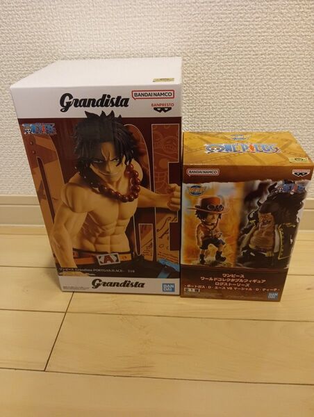 ワンピースフィギュア grandista エース ワールドコレクタブルフィギュア エースvsティーチ フィギュア 2体セット