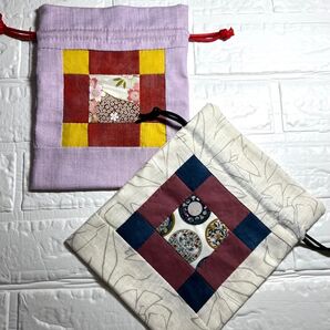 パッチワーク巾着袋