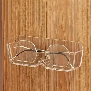 メガネスタンド壁掛け式透明クリアタイプ
