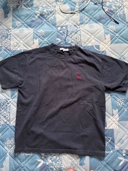 U.S. POLO ASSN. ポロロゴ刺繍Tシャツ ネイビー
