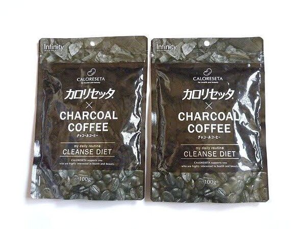2袋カロリセッタチャコールコーヒー100g×2袋ダイエットコーヒー