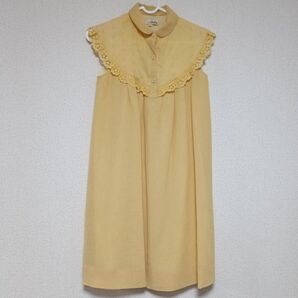 美品☆VIVIDVere☆胸元レース編みデザインロングワンピース☆発表会・パーティー・レトロ ヴィンテージ レース
