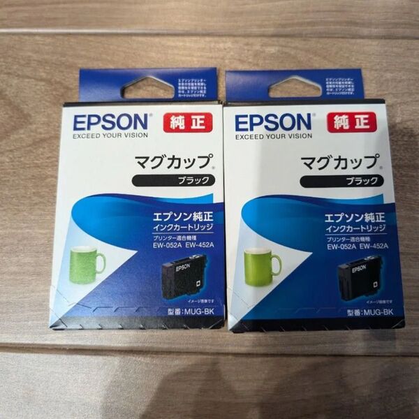 EPSON エプソン 純正インクカートリッジ マグカップ MUG-BK ブラック 2個セット