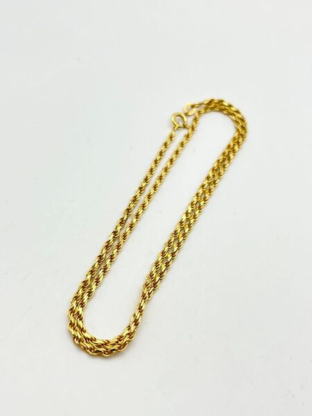 【極美品】Balestra バレステラ K18YG ツイスト ネックレス 18金 イエローゴールド メンズ レディース ゴールド