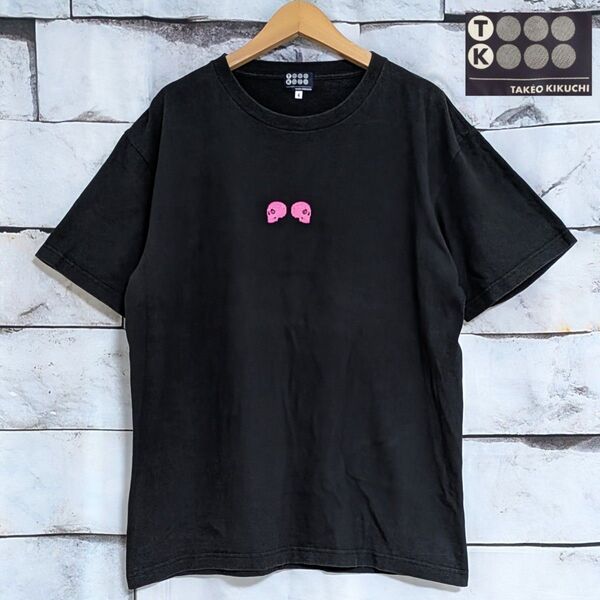 【TAKEO KIKUCHI】タケオキクチ ポイント スカル クルーネック 半袖 Tシャツ