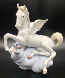 絶版 美品 リヤドロ 小鳥と遊ぶペガサス Lladro Winged Companions 6242 フィギュリン 西洋陶磁 置物 希少