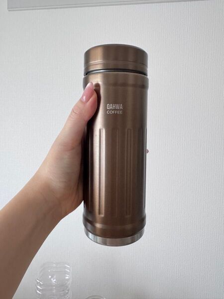 シービージャパン水筒 直飲み 真空断熱 2層構造 テフロン加工 ベージュ 410ml コーヒー ボトル