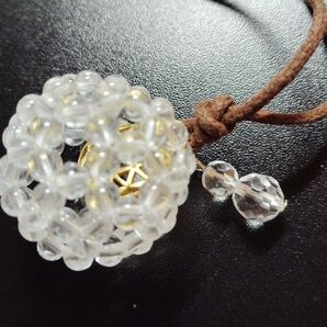 水晶フラーレンバッキーボールフラワーオブライフの組み合わせ願望実現ペンダント