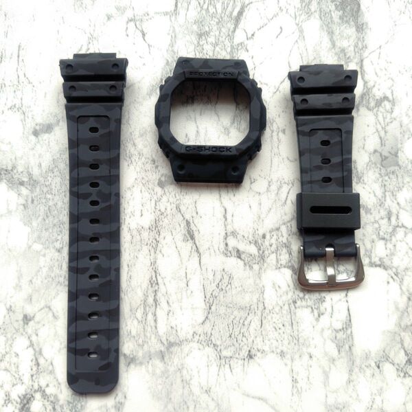 CASIO G-SHOCK DW-5600 ベゼルベルトカモフラ(ダークグレー)