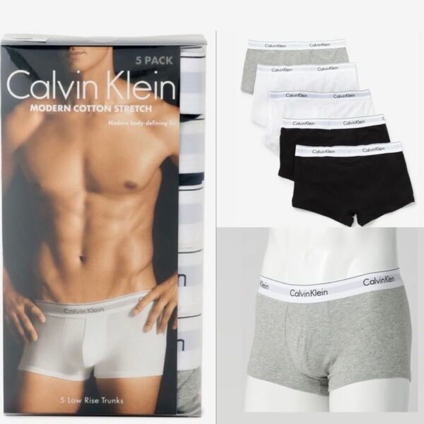 新品 未開封 5PACK L CALVIN KLEIN LOW RISE TRUNK ボクサーパンツ カルバンクライン メンズ