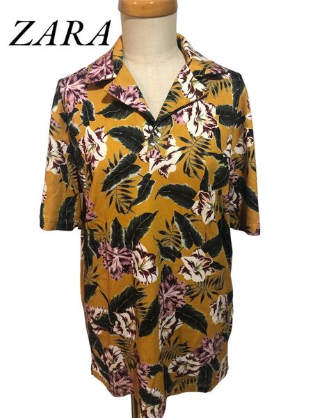 新品★ザラマン ZARA MAN スキッパー アロハシャツ トップス 半袖 S