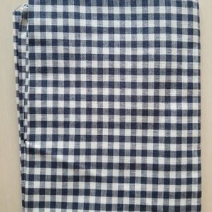 ラスト1点☆国産 先染綿麻スペックギンガム1m☆カットクロス はぎれ 生地 布 ハンドメイド 資材