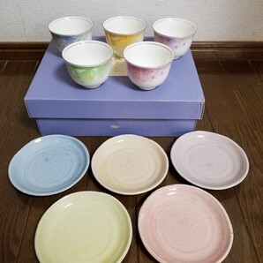 茶菓揃 湯飲み 食器 皿 小皿 夢こ 歌集 茶托 ちゃたく