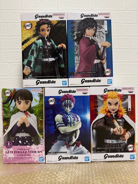 【新品 未開封】鬼滅の刃 Grandista 煉獄杏寿郎 竈門炭治郎 猗窩座 富岡義勇 栗花落カナヲ フィギュア セット