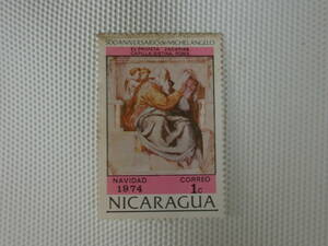  foreign stamp unused single one-side reverse side glue have nika rug a stamp ④ NICARAGUA