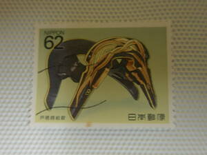 1990-1991 Uma to Bunka series no. 2 compilation 1990.7.31.. lacqering saddle 62 jpy stamp single one-side used ②