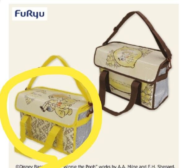 くまのプーさんハニーレモン 保冷バッグ トートバッグ アミューズメント景品 保温 プライズ品 FuRyu クーラーバッグ