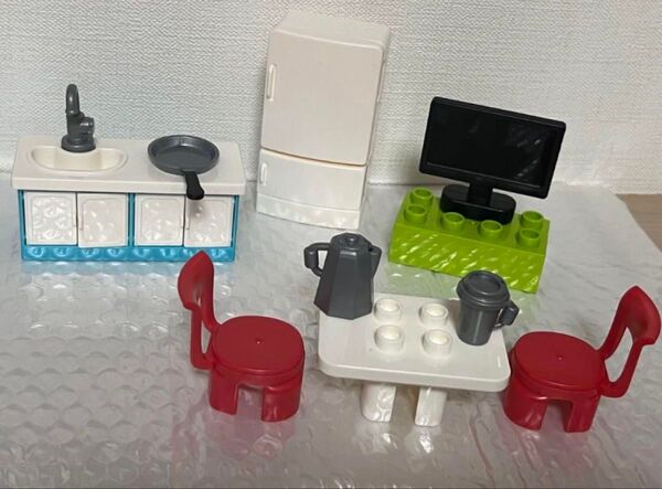 キッチン テレビ 冷蔵庫 レゴデュプロ アンパンマンブロックラボ 互換品 テーブル 椅子