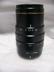 ★美品 Keyence CA-LHE50 超高解像度Cマウントレンズ 50mm F2.0 複数有 ラインスキャンと2100万画素のカメラ用