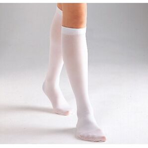 医療用弾性ストッキング ひざ下 Mサイズ 箱・説明書付き 着圧ソックス リンパ 静脈血栓予防 着圧ストッキング 日本シグマックス