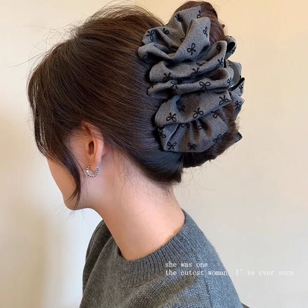大きめ ヘアクリップ 韓国 髪留め ヘアアクセサリー バンスクリップ 2点セット