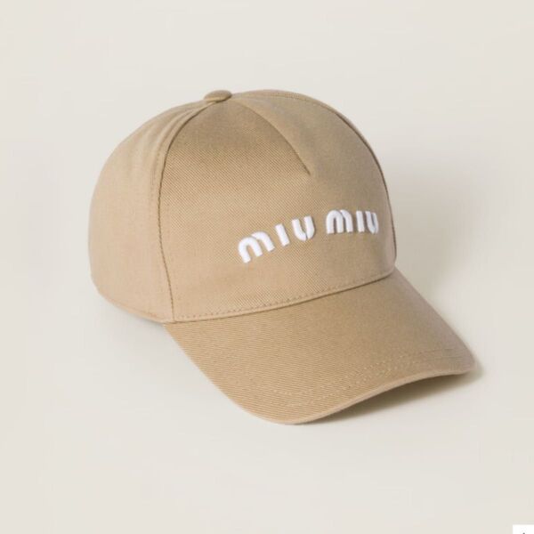 miumiu ドリルベースボールキャップ M 帽子 キャップ miu miu ミュウミュウ