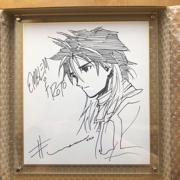 藤原カムイ先生直筆イラストサイン色紙 ロトの紋章〜紋章を継ぐ者達へ〜ヤングガンガン創刊6周年
