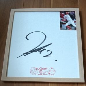 広島東洋カープ 田中選手 直筆サイン色紙 額入り 広島カープ
