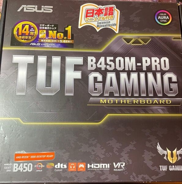 ASUS TUF B450M-PRO GAMING マザーボード動作品(I/Oパネル、バックパネル付き、BIOS更新)