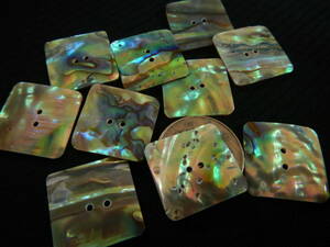 < silver. axe > natural ..* mother-of-pearl .*. button 10 piece together * diameter 18×20 millimeter 