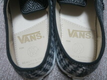 希少 良品☆VANS バンズ V44CL B&Y HT AUTHENTIC BEAUTY&YOUTH ハリスツイード シューズ 26.5cm 黒 グレー_画像5