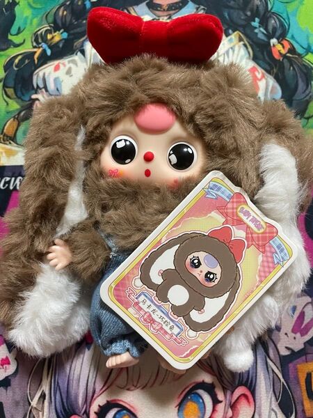 Baby three ベイビースリー マカロンシリーズ 垂れ耳うさぎぬいぐるみ 特別目 くまちゃん目